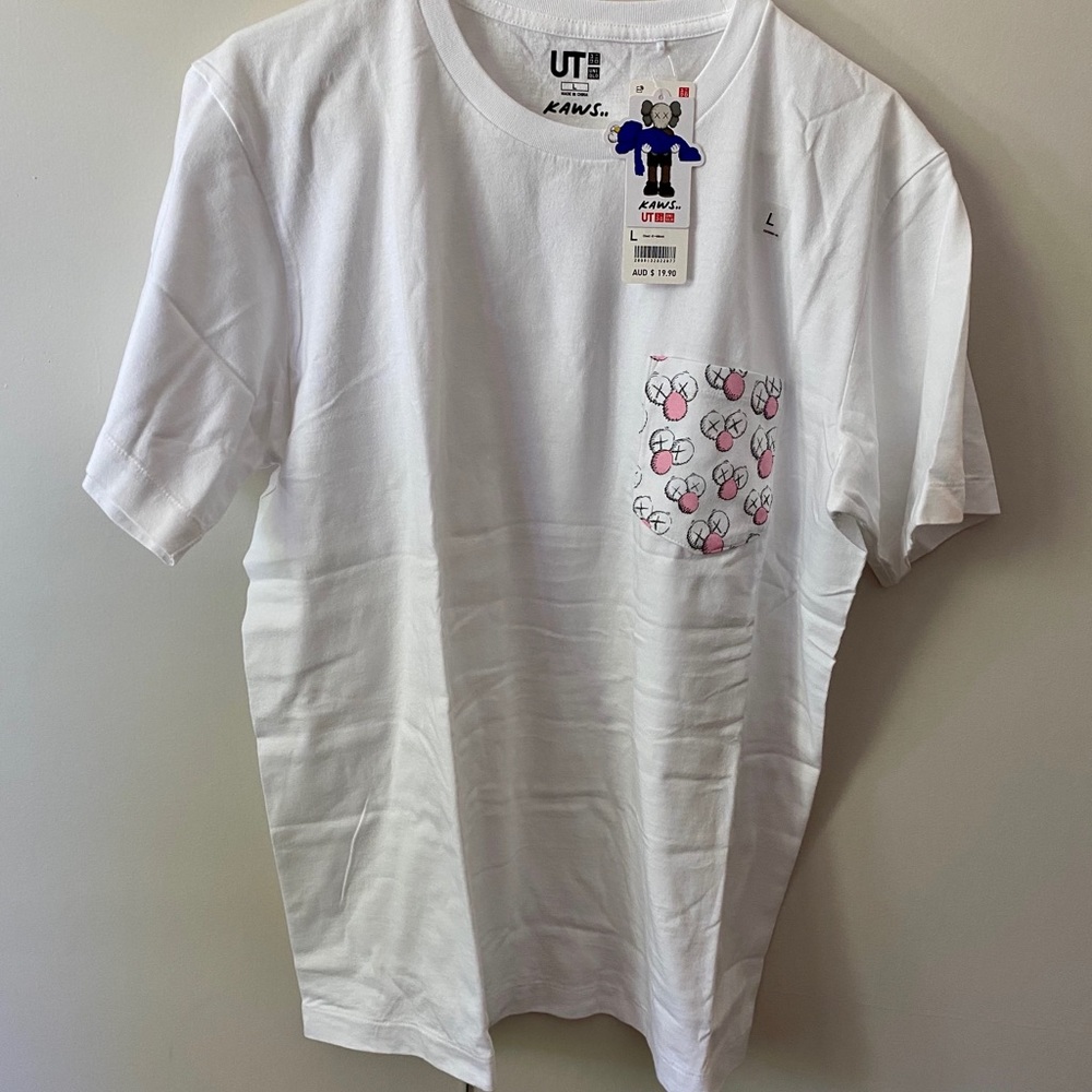 KAWS x Uniqlo White Pocket Tee